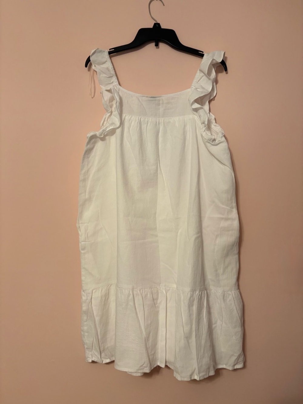 Universal Threads White Button-Front Sundress with Ruffle Straps - Picture 5 of 5